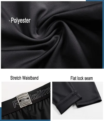 Miniatura 5 de Paquete de 4 o 3 leggings de compresión para niños y jóvenes, pantalones atléticos, capa base deportiva para niños