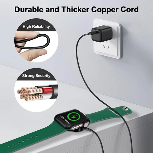 Miniatura 4 de Cable de carga magnético para cargador de Apple Watch, puerto USB C, cable de carga inalámbrico compatible con iWatch Series
