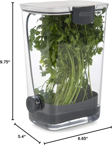 Miniatura 10 de ProKeeper Herb Keeper - Blanco, con tapón de drenaje de silicona extraíble, plástico sin BPA