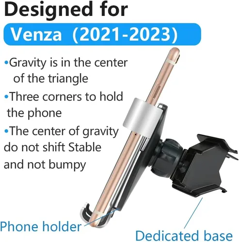 Miniatura 5 de Soporte para teléfono de coche para Toyota Venza 2021 2022 2023 2024 SUV Accesorios interiores de automóviles, mejor soporte para teléfonos