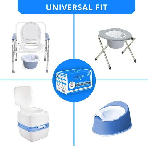Miniatura 5 de Revestimientos desechables para orinal – 50, forros de inodoro para cama, bolsa de inodoro portátil, bolsas de orinal para inodoro portátil, forros