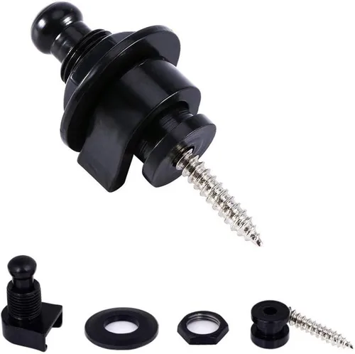 Miniatura 5 de Tbest Guitarra de bloqueo de seguridad, 10 unids/bolsa, correa de guitarra de metal, cerraduras y botones, correas de seguridad de liberación