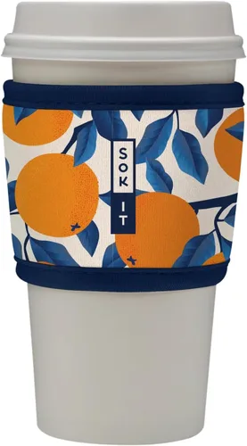 Miniatura 38 de Sok It HotSok Coffee & Tea - Funda de neopreno con aislamiento reutilizable (floral abstracto)