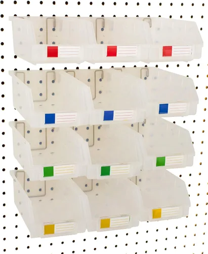 Miniatura 21 de Papeleras de Pegboard – tamaños 3.5", 5", o 7" Negro
