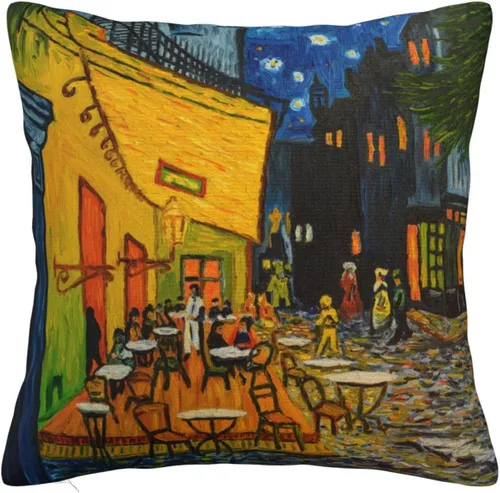 Miniatura 8 de Fundas de almohada de Van Gogh con diseño de girasoles en jarrón de 18 x 18 pulgadas, funda de almohada para sofá, cama, decoración del hogar
