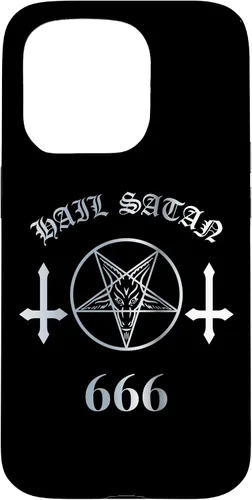 Miniatura 14 de iPhone 16 Upside Down Cross Satanic Pentagram Hail Satan 666 Case