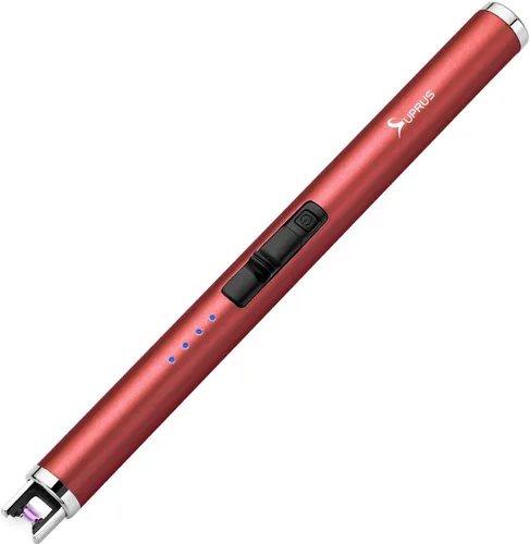 Miniatura 10 de Encendedor de arco de vela SUPRUS USB eléctrico con batería LED mejorada, pantalla de batería, interruptor de seguridad, recargable, sin llama