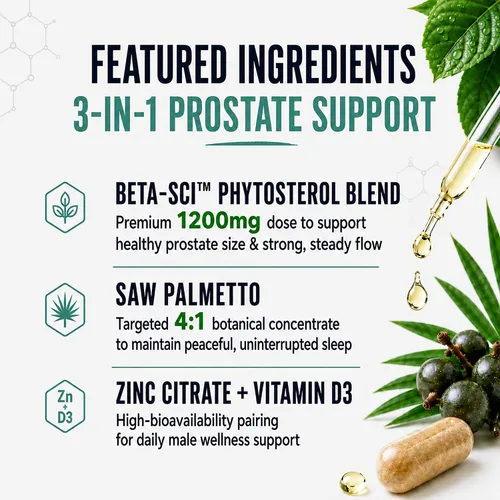 Miniatura 4 de Approved Science Prostarex - Suplementos avanzados de próstata para hombres - Apoyo a la salud de próstata, vejiga y urinaria con palma enana