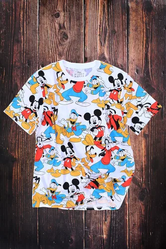 Miniatura 3 de Disney Camiseta gigante de Mickey Mouse gris para hombre, Blanco
