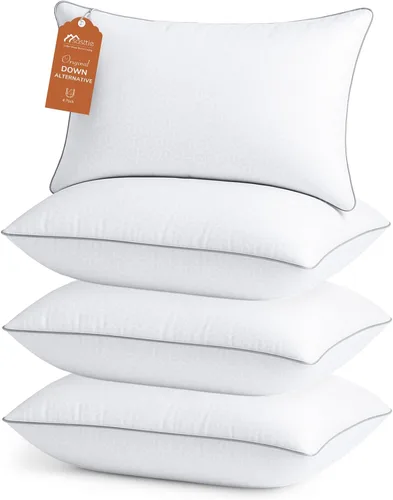 Miniatura 13 de Sasttie Almohada estándar, almohada individual de tamaño matrimonial para personas que duermen de lado, espalda y boca abajo, relleno alternativo