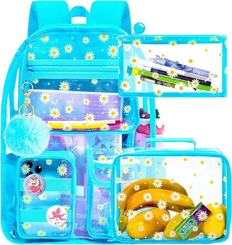 Miniatura 17 de Mochila transparente, resistente bolsa transparente para mujeres y hombres Heavy Duty