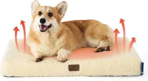 Miniatura 30 de Bedsure Camas para Perros Tamaño Grande - Cómodas Camas Planas para Mascotas con Funda Lavable Extraíble, Alfombrilla de Espuma Ortopédica