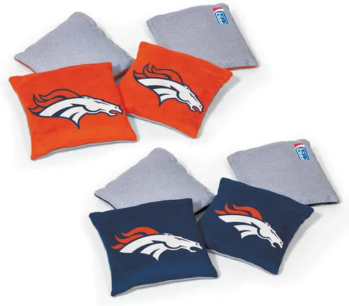 Miniatura 27 de Wild Sports - Bolsas de frijoles de doble cara de fútbol americano profesional de la NFL, 8 unidades, bolsas de lanzamiento de primera calidad