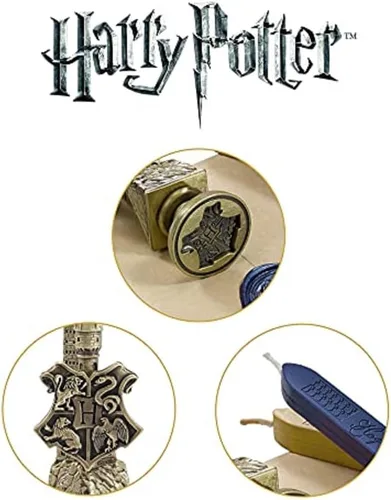 Miniatura 4 de The Noble Collection Harry Potter Hogwarts - Sello de cera de 6.5 pulgadas (6.5 in) de metal fundido a presión y juego de cera de color morado