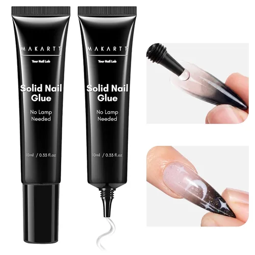 Miniatura 11 de Makartt Pegamento de diamantes de imitación para uñas: pegamento de uñas de gel súper fuerte para dijes de uñas, decoraciones de gemas, arte de uñas