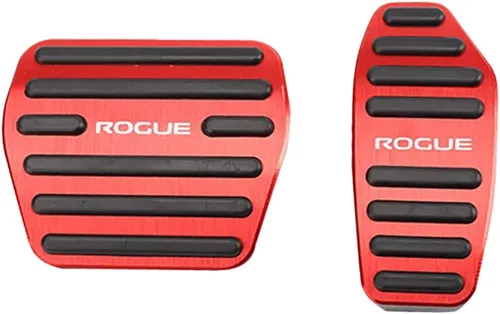 XITER Juego de 2 Piezas Cubiertas de Pedal de Acelerador de Gas de Aleación de Aluminio Sin Perforación Antideslizantes Almohadillas de Pedal de Rojo