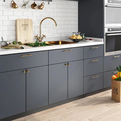 Miniatura 5 de Livelynine Papel tapiz gris oscuro para despegar y pegar para baño, apto para inquilinos, envoltura de vinilo para cubiertas de encimera de cocina