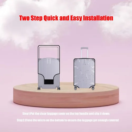 Miniatura 5 de Kinglighten Funda protectora de equipaje de PVC transparente de plástico para maleta, protectores de viaje para equipaje, Transparente, Viajes