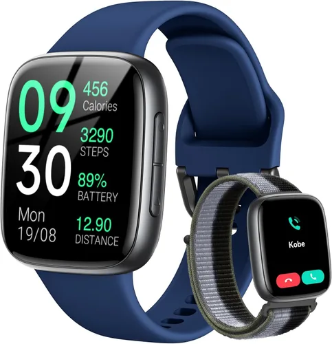 Miniatura 13 de Fitpolo Reloj inteligente, rastreador de fitness AMOLED de 1.85 pulgadas con llamada Bluetooth, monitor de frecuencia cardíaca/sueño/SPO₂, más