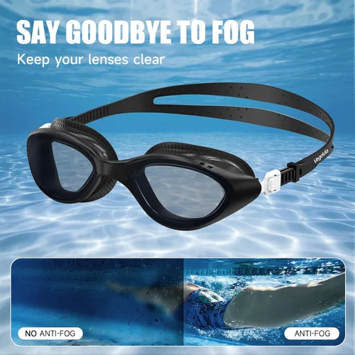 Miniatura 6 de VegoVia Gafas de natación para adultos para hombres y mujeres, gafas de natación para piscina, antiniebla/UV, gafas de natación con estuche