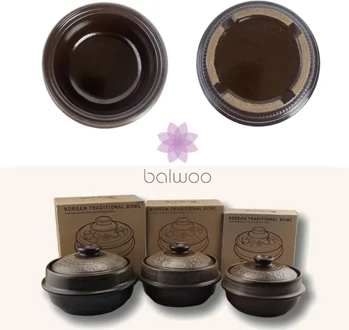 Miniatura 7 de Olla coreana de barro de barro Ttukbaegi, Esmalte de barro natural de cerámica de arcilla Cazuela de cocción de arcilla, Olla de cerámica resistente