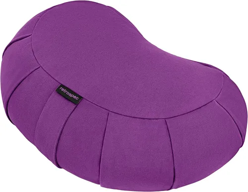 Miniatura 11 de Retrospec Sedona Zafu - Cojín de meditación con relleno de casco de trigo sarraceno, soporte ajustable para equipos de yoga y pilates, funda