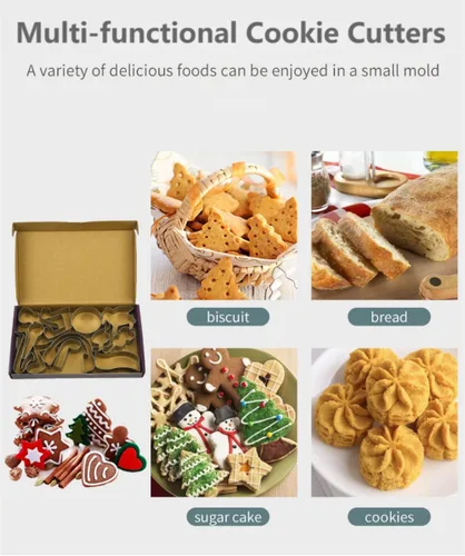 Miniatura 6 de ISZW - Juego de 12 cortadores de galletas de notas musicales, moldes de acero inoxidable para hornear, moldes de metal para hornear, moldes de metal