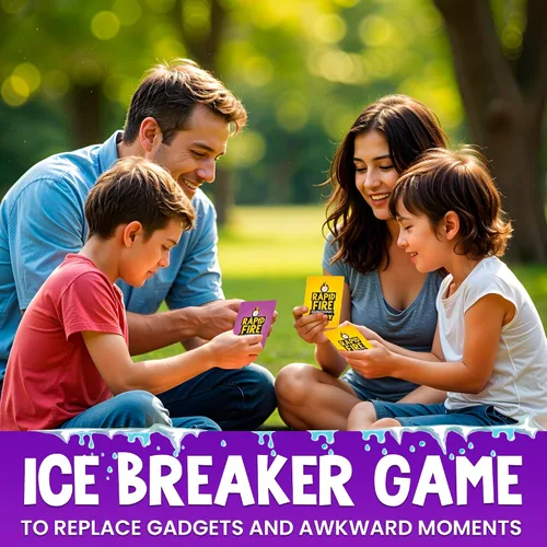 Miniatura 4 de QUOKKA Juego de tarjetas de conversación familiar – Juego de romper el hielo para niños y familias – Tarjetas rompehielos con más de 500 preguntas