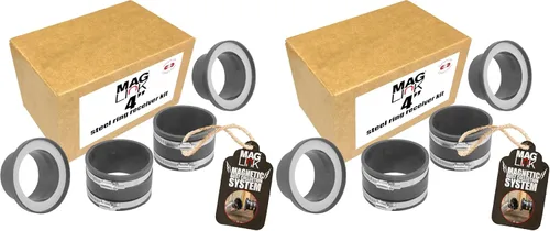 Miniatura 10 de Fulton Woodworking Tools Kit de iniciación MagLink de 4 pulgadas, accesorios magnéticos de conexión rápida para colectores de polvo, mueve