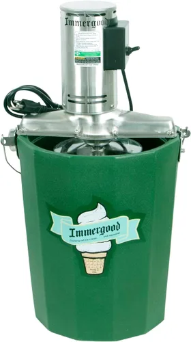 Miniatura 3 de Máquina eléctrica de helado PREMIUM de 6 cuartos - Acero inoxidable - Bañera a prueba de fugas