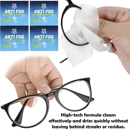 Miniatura 2 de Toallitas antivaho para lentes, toallitas limpiadoras prehumedecidas para pantallas, binoculares, protectores faciales, máscaras de esquí, gafas
