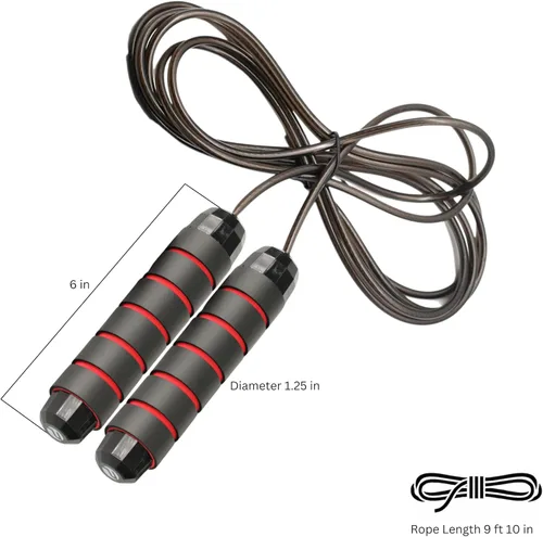 Miniatura 4 de Limm Adjustable Jump Rope for Workout - All-Purpose Exercise Jump Rope Kids & Adults Love with Tangle-Free, Comfortable Foam Handles - Best