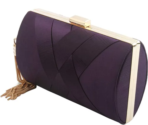 Miniatura 4 de Elegante bolso de mano con colgante de borla para mujer, bolso de mano de seda para novia, boda, baile de graduación, fiesta nocturna