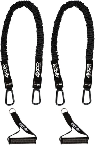 Miniatura 12 de Cuerdas de resistencia – Bandas de resistencia de hombro y núcleo – Perfecto para calentamiento dinámico y rehabilitación – Par de lujo de 2 cables