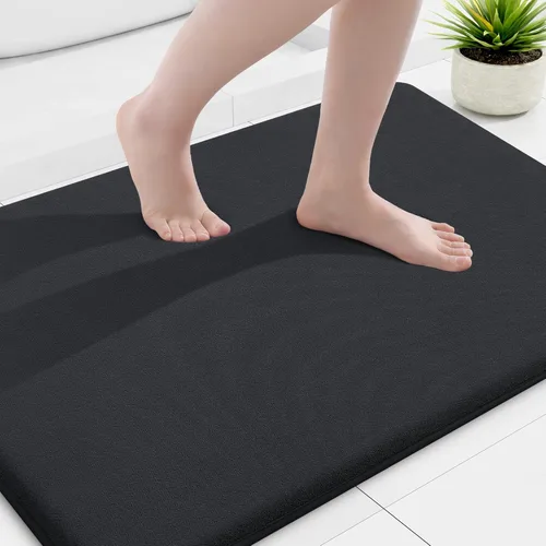 Smiry Tapetes de Baño de Espuma Viscoelástica 36 x 24 pulgadas, Tapetes de Baño Extra Suaves y Absorbentes, Alfombra Antideslizante Lavable para