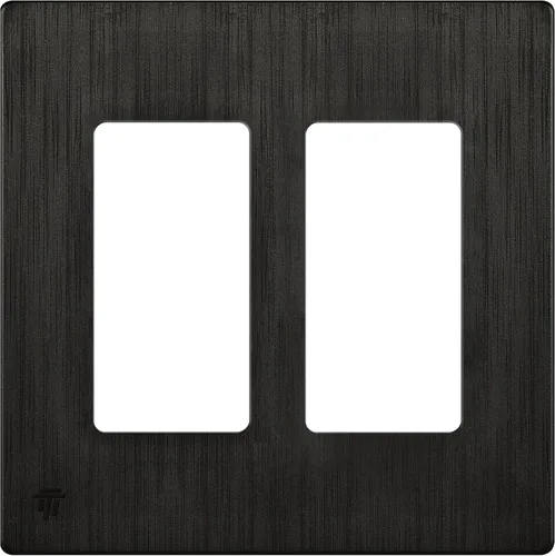 Miniatura 30 de ENERLITES Placas de pared decorativas sin tornillos, cubiertas de tomacorrientes seguras para niños, tamaño de 4 posiciones, 4.68" H x 8.30" L, Negro