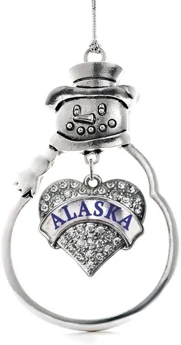 Miniatura 112 de Inspired Silver - Big Sis - Adorno de Navidad plateado - Adorno de árbol de Navidad con dije de corazón con circonita cúbica - Decoración colgante