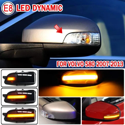 Miniatura 2 de Indicador de espejo lateral dinámico LED intermitente luz intermitente para Volvo C30 C70 S60 S40 S80 V40 V50 V70 2007 2008
