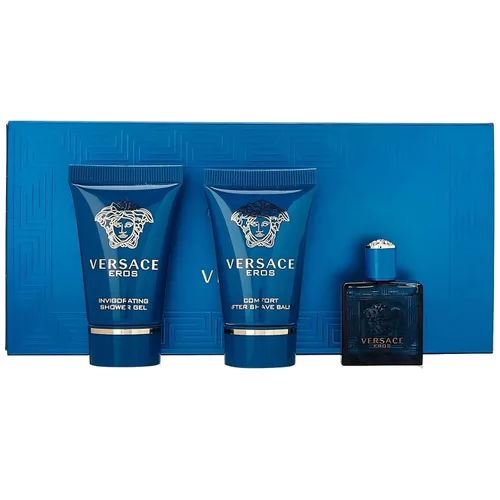 Miniatura 6 de Versace Eros Perfume para hombre 3 piezas Mini set de regalo