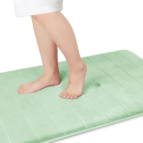 Miniatura 49 de Yimobra Tapete de baño de espuma viscoelástica, súper suave, absorbente, antideslizante, de secado rápido, lavable a máquina, tapete para bañera
