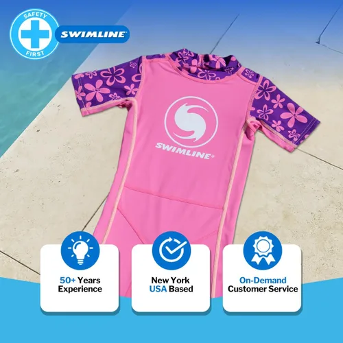 Miniatura 7 de Swimline - Chaleco de natación con cremallera flotante para niños – Chaleco salvavidas flotante para niños de 4 años en adelante, grande 40-55