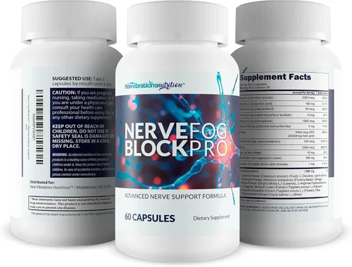 Miniatura 4 de Alivio de la neuropatía Pro para el bloqueo de la niebla nerviosa – Nuestros mejores suplementos de neuropatía con B12, apoyo para el nervio melena