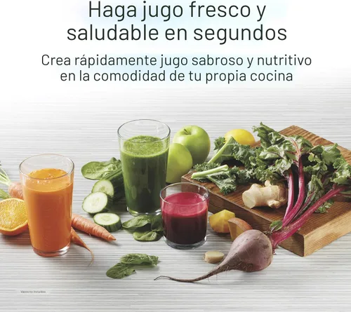 Miniatura 2 de Hamilton Beach HealthSmart Máquina Exprimidora, Extractor Centrífugo Compacto, Canal de Alimentación de 2.4" para Frutas y Verduras, Fácil de Blanco