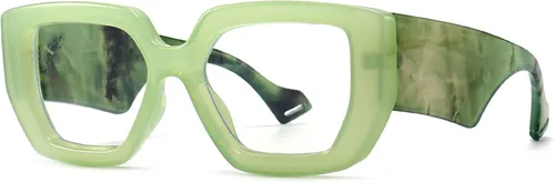 Miniatura 12 de Breaksun - Lentes de luz azul con marco grueso para mujeres y hombres, moda, cuadrados sobredimensionados, gafas de juegos de computadora