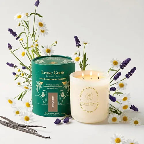 Miniatura 14 de Palo Santo - Vela de cera de abeja pura de Palo Santo y bergamota, más de 90 horas de duración, diseño clásico, velas perfumadas no tóxicas