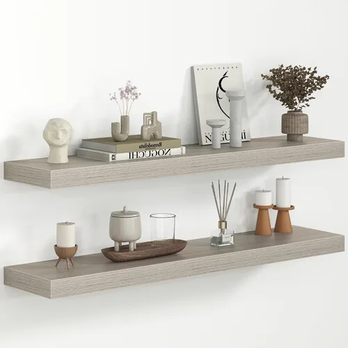 Miniatura 30 de Fun Memories Estantes flotantes – Estante de pared de 9.3 pulgadas de profundidad para decoración y almacenamiento – Estantería de exhibición