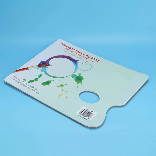 Miniatura 9 de 35 hojas de papel de paleta, paleta de mezcla de pintura A4, paleta de papel, almohadilla de pintura acrílica, suministros de mezcla para acuarela