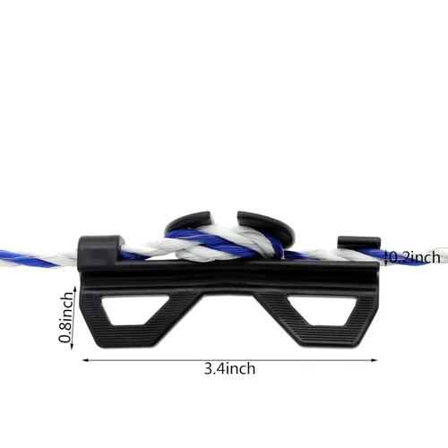Miniatura 3 de 12 tensores de alambre de polietileno, aislador eléctrico de cerca para tensor, tensores de cable de plástico