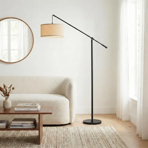 Miniatura 6 de Brightech Hudson 2 - Lámpara de pie LED, lámpara alta con base resistente, lámpara de arco contemporánea para salas de estar y oficinas, gran
