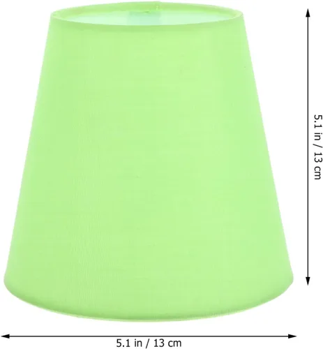 Miniatura 2 de OSALADI Pequeña pantalla verde claro cubierta de bombilla de tela para clip, pantalla de lámpara, accesorio de lámpara